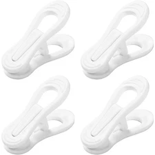 Multi-Purpose Clips for Hangers Plastic Clips for Clothing White Hanger Clips 20