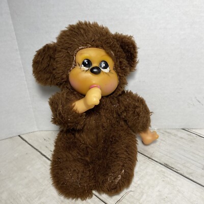 Monkey Chimp Brown Atlanta Novelty Gerber Products 9'' Plush Thumb Sucking VTG