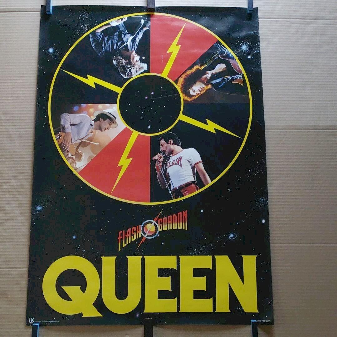 QUEEN／FLASH GORDON 新品 特典ポスター 80年当時物 送料込み Queen / Flash Gordon 1980 Japan Original Promo Poster A1