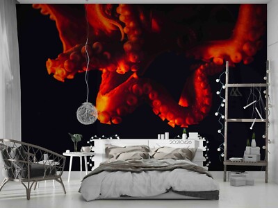 3D Black Octopus Claw Wallpaper Wall Mural Removable Self-adhesive 231