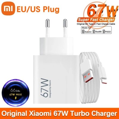 Xiaomi Original 67W USB Super Fast Charger Power Adapter For Mi 12 11 Poco X6 Re