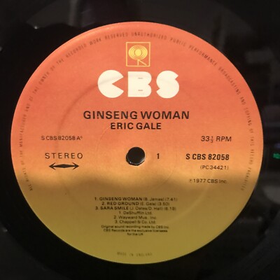 Eric Gale – Ginseng Woman LP 1977 CBS – 82058 *United