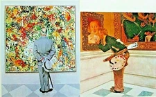 NORMAN ROCKWELL 1970s COLOR LITHOGRAPHS, THE CONNOISSEUR & THE CRITIC, LOT OF 2