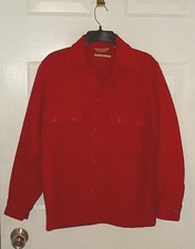 Boy Scouts Of America Official Jacket Red Wool Button Up Size 16 552 Vintage