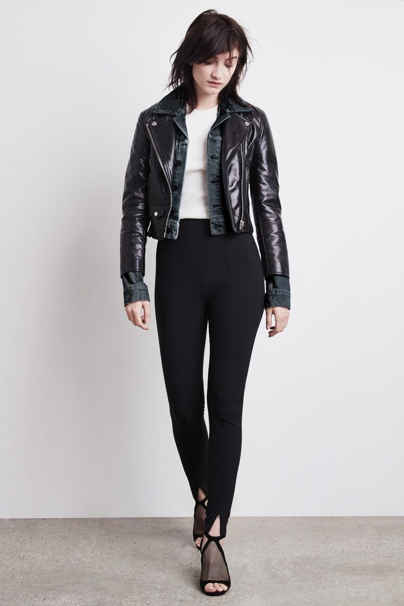 【ALEXANDER WANG】ENGINEERED TROUSERS 30 Alexander Wang Embellished Wool-Twill Wide-Leg Trouser - US