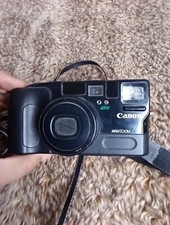 Canon Sure Shot Mega Zoom 76 Film Camera WITH Strap Black UNTESTED