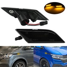 2x LED Seitenblinker Blinker Schwarz geraucht für VW Transporter VI T6.1 ab 2020