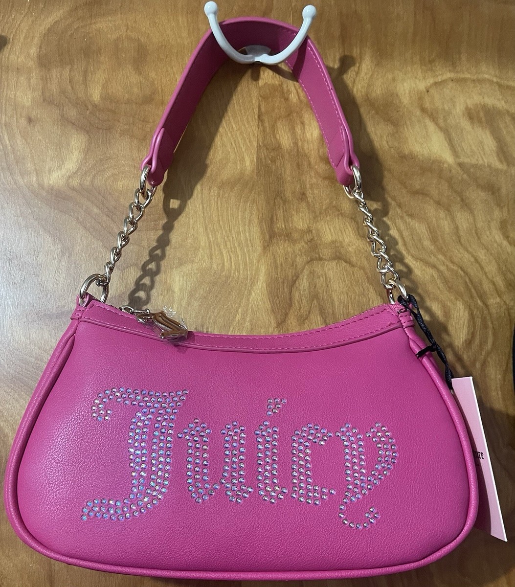Juicy Couture Obsession Shoulder Bag Purse Bling Logo Pink