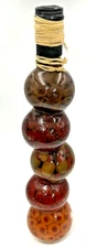 VTG Glass Bottle Vinegar Oil Infused Vegetable Olive Pepper Stacked Ball 17.5"