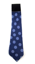 Vintage Versace Atelier 100 Silk Blue Purple Black Grey Polka Dot Tie