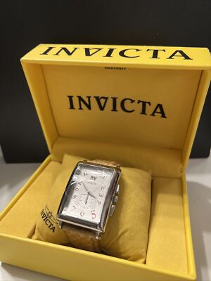 Invicta Mens Watch Handmade Strap Genuine Python Swiss All Stainless Steel Case