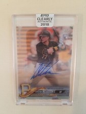 Austin Meadows Signed Auto Rookie RC 2018 Topps Clearly Authentic Pirates Tigers