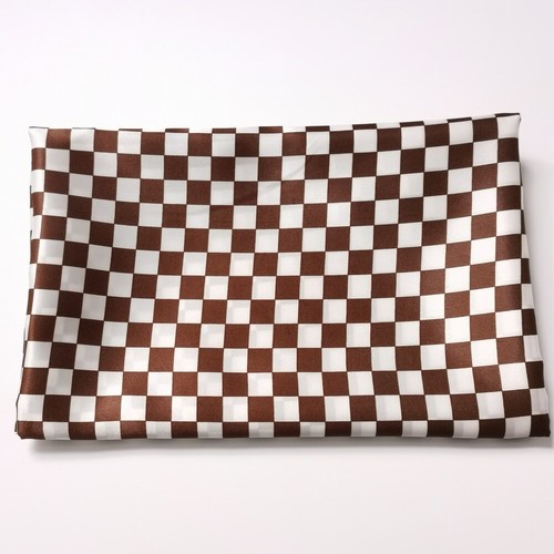 By Yard Chessboard Plaid Satin Fabric Geometric Silky Charmeuse material - Picture 11 of 12