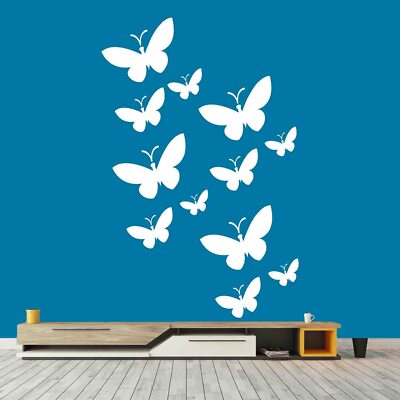 Butterfly Two Layer Stencils - 11x8.5" Reusable For Wall Art & Crafts