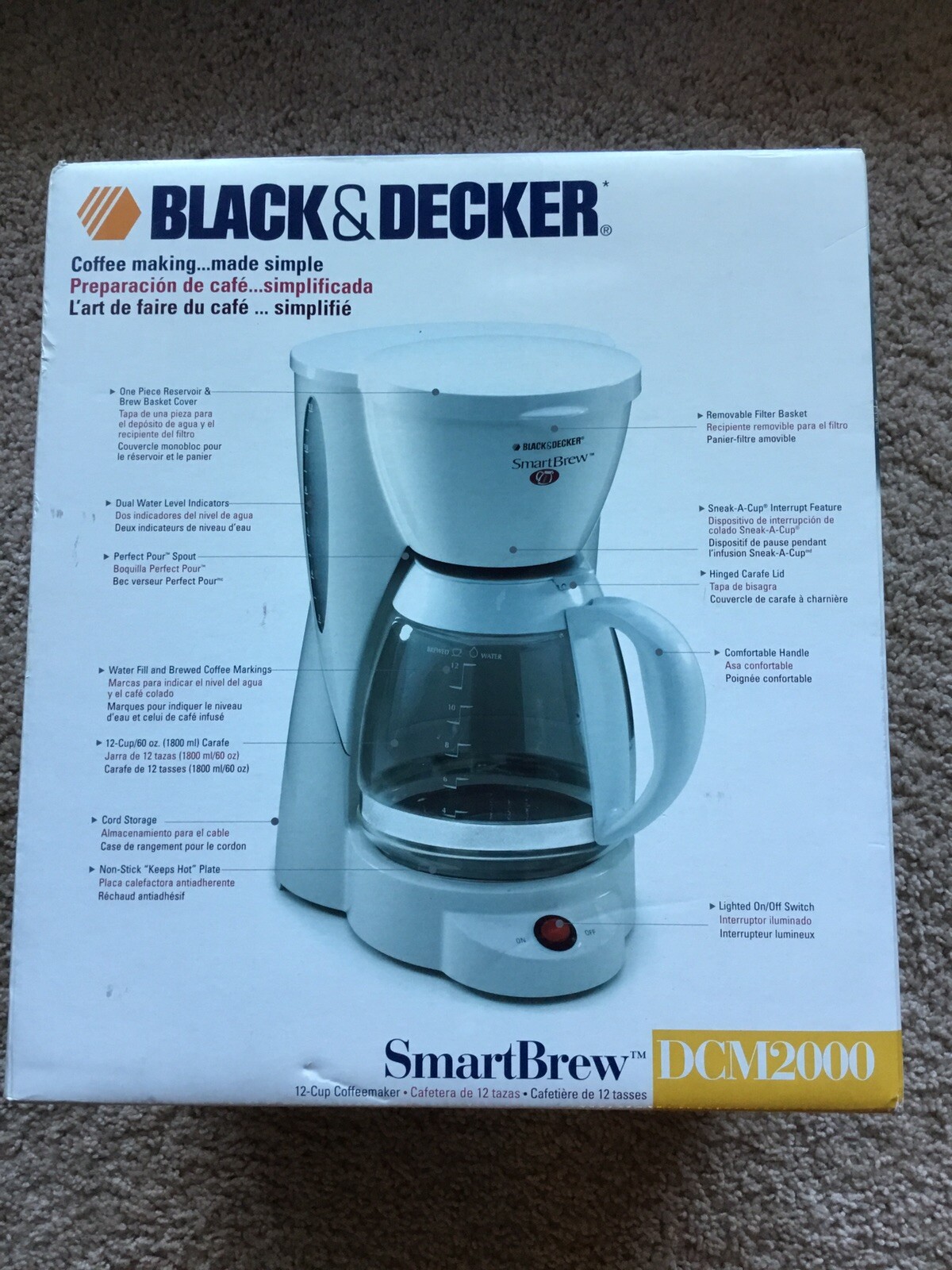 Black \u0026 Decker VersaBrew DCM1200 12 Cups Coffee Maker - White for sale  online | eBay