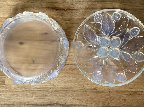 Antique Etling France Art Deco Bonbonniere Candy Box Opalescent Glass Box - Picture 5 of 7