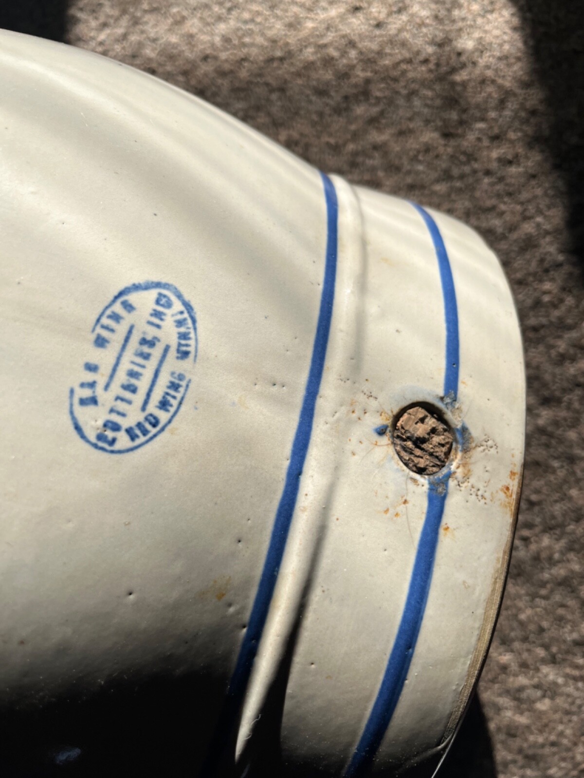 Antique Red Wing Water Cooler 5 Gallon Stoneware Crock with lid eBay