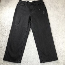 Universal Thread Jeans Womens 10/30 Black Vintage Straight Stretch Denim