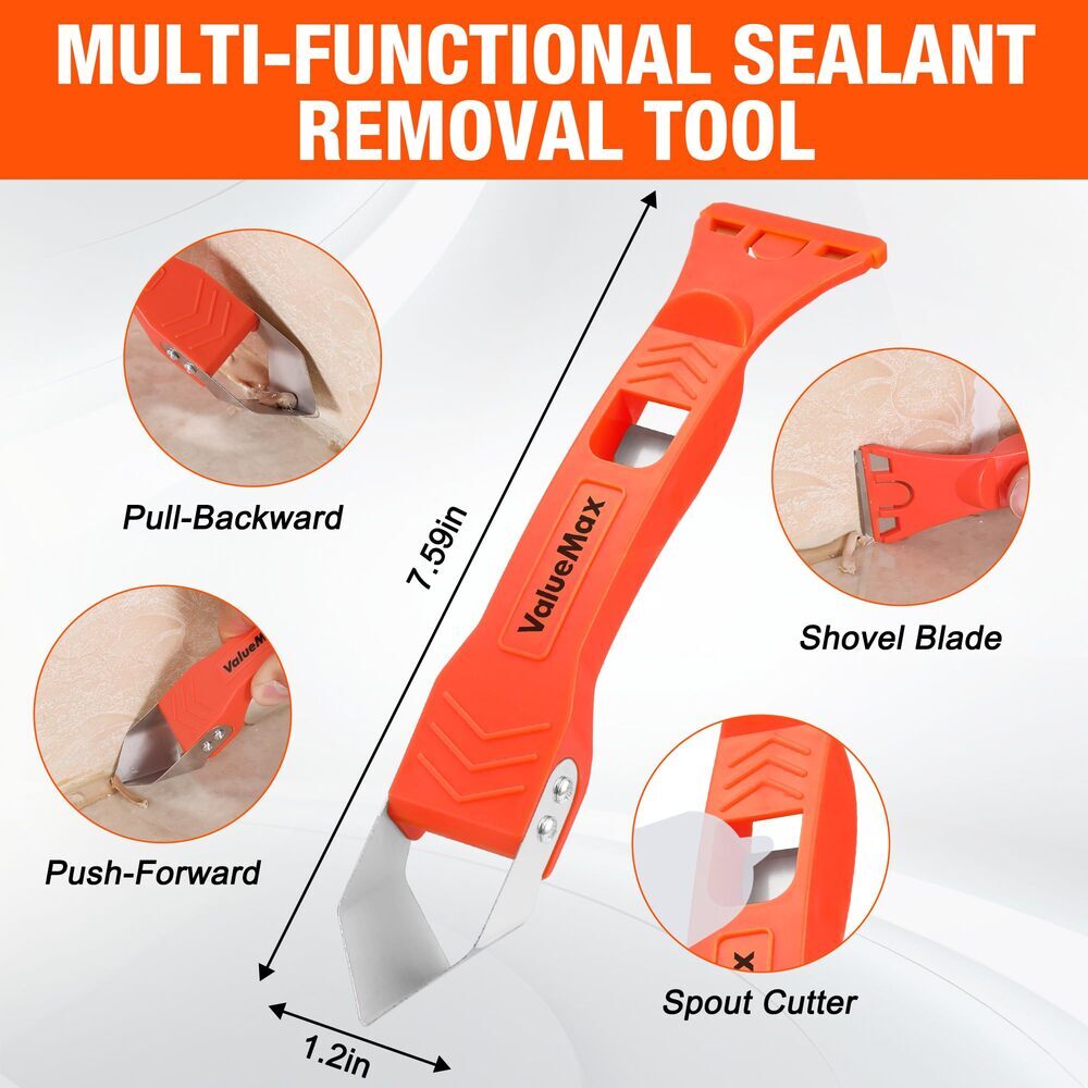 ValueMax Caulk Gun & Caulk Scraper Kits Sealant Grout Scraper Caulk Remover Tool