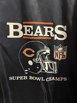 Vintage Chalk Line NFL Chicago Bears Satin Men s Jacket Size L Super Bowl XX 20