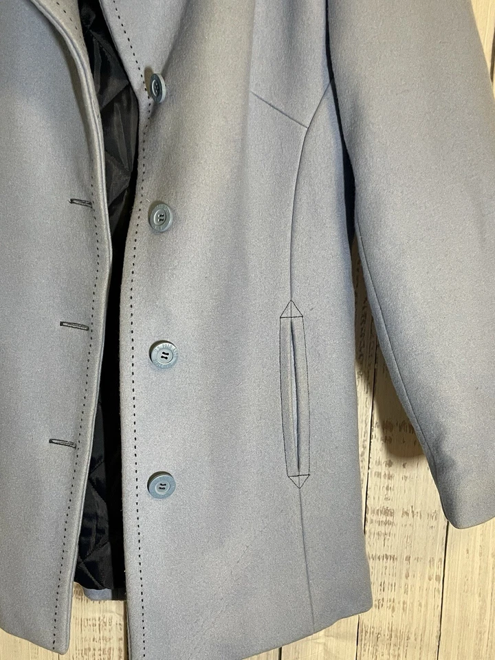 Us Polo Assn Blue Peacoat Wool Blend Hooded Size 10/12 Women’s - Image 3 of 4