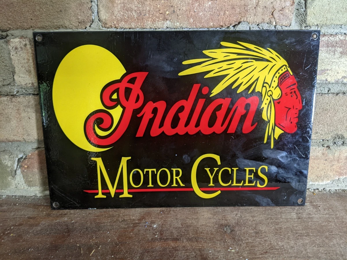 インディアン　Indian ホーロー看板　40' ビンテージ インディアン Indian ホーロー看板 40' ビンテージ ヴィンテージ