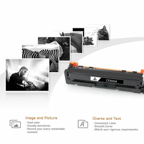 4PK CF500A 202A Toner Compatible for HP Color LaserJet Pro MFP M281fdw M254dw - Picture 5 of 6