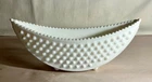 Fenton Milk Glass Hobnail 10" Crescent Planter