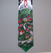 Tabasco HOLLYWOOD NIGHTS Navy Blue Multi 57" Silk Neck Tie made in USA #851