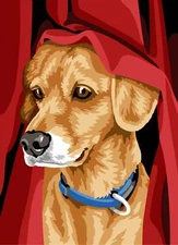 Margot de Paris Needlepoint canvas for halfstitch without yarn Curtain Raiser...