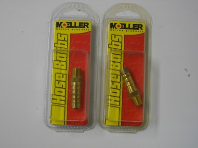 Moeller Marine Products 033434-10 1/8'' NPT X 3/8'' Barb Brass Fitting 2 each