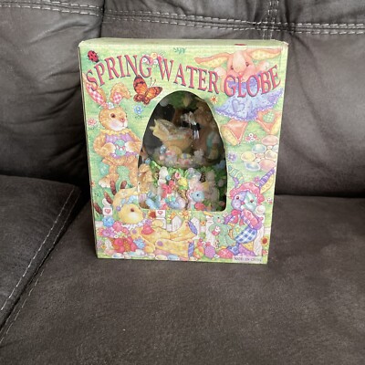 Brand New Egg Shaped Glass Spring Water Globe Musical Playing Easter Parade