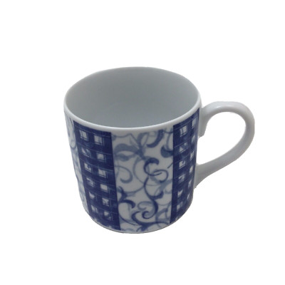 Oneida Blue Heather Coffee Mug Blue White Vintage 1998 Discontinued Pattern 3.25