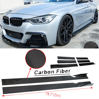 for F30 E92 E90 E36 E30 328i 78.7'' Carbon Fiber Side Skirt Extension Lip Rocker