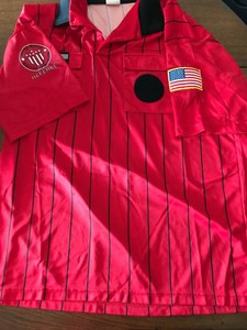 red referee shirt