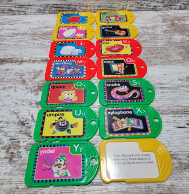 Fisher Price 2001  Learning Sensations Alph. Flash Cards 77823 FLASH CARDS ONLY.