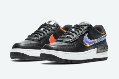 Women's Nike Air Force 1 Shadow Pixel Black Pink Purple White