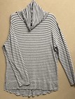 Liz Claiborne Weekend Long Sleeve Mock Neck Striped Stretch Blouse Womens Size L