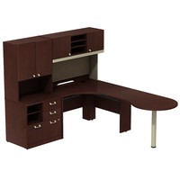 Bush Business Furniture Quantum Peninsula 3 Piece Desk Office Suite on sale Bush Business Furniture Quantum Peninsula 3 Piece Desk Office Suite on sale