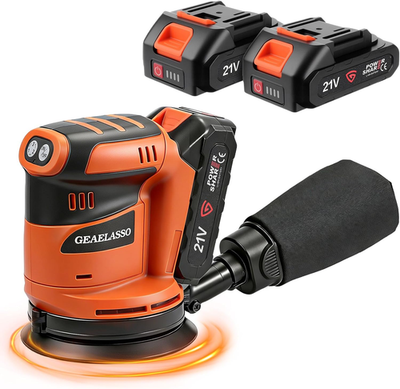 #ad Cordless Random Orbital Sander 5 Inch Battery Powered Palm Sander Orbit Sander w $82.85