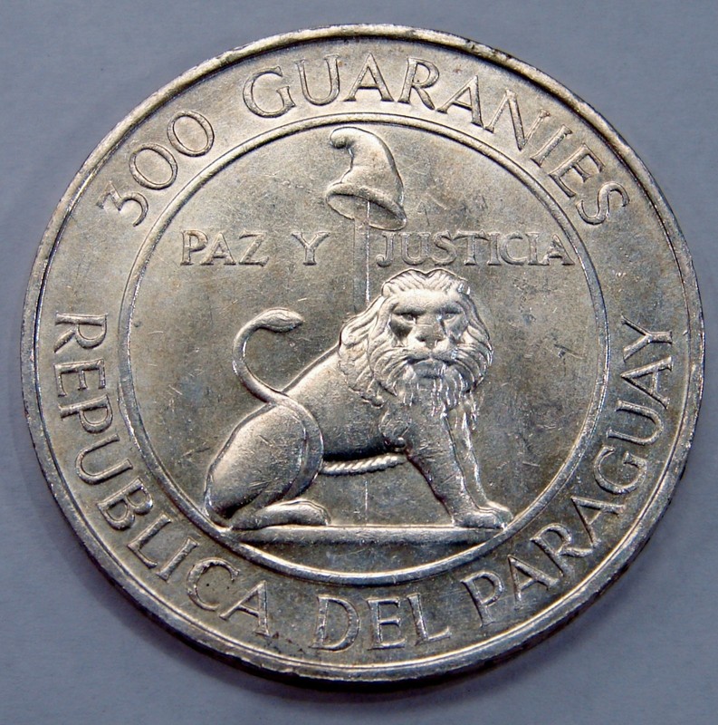 Paraguay - 1968 - Silver 300 Guaranies - KM# 29