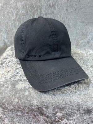 Barbour Waxed Cap Hat One Size Adjustable Strap Navy Blue