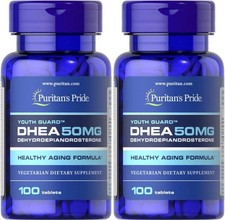 Puritan'S Pride Dhea 50 Mg Tablets, Twin Pack 200 Total Count