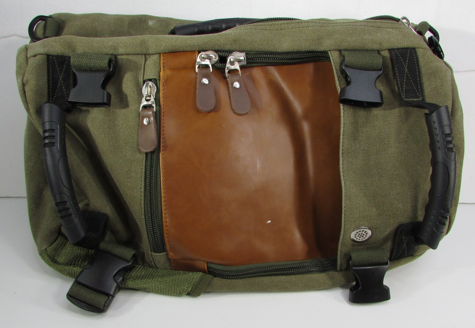 Duffle Laptop Travel School  Hiking Army Green No Strap