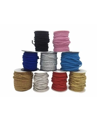 TOMASELLI MERCERIA Passamaneria Treccia Vergolina Soutage Cordoncino Lucido 5 Capi Alto 5 Mm 3505