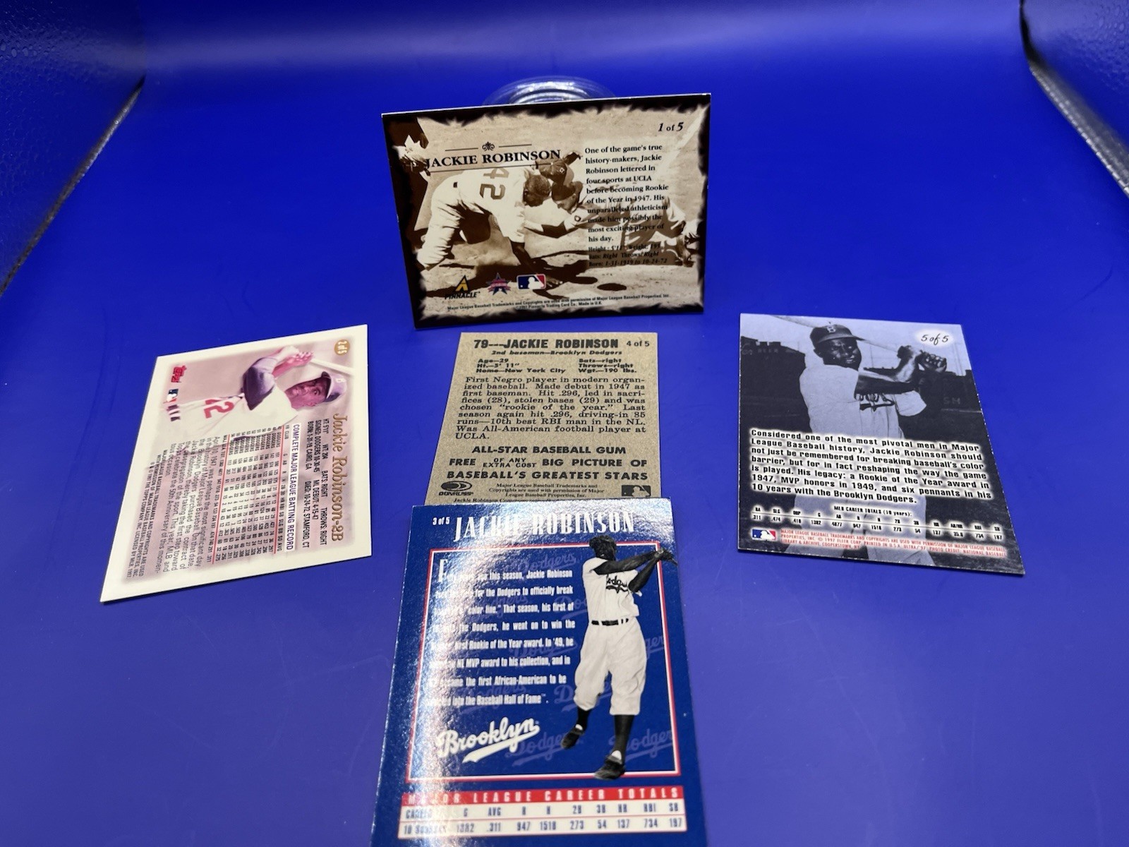 Jackie Robinson 5 Card Set 1997 All-Star FanFest Tribute Dodgers ...