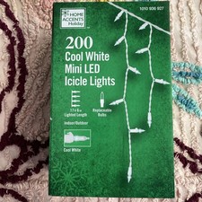 200 Cool White Mini LED Icicle Lights Home Accents Holiday Wedding Christmas