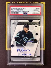 2022-23 SP Authentic Future Watch Inscribed Auto 17/999 Matty Beniers PSA10 FCLX