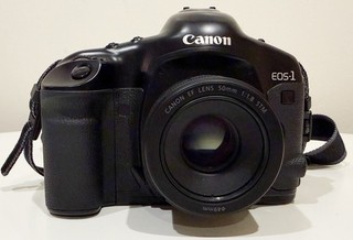 Canon EOS 1V 35mm SLR Film Camera with Canon 50mm F 1.8 Lens