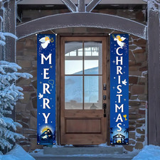 Holy Nativity Christmas Banner Decor Porch Sign, Merry Christmas Jesus Door B...
